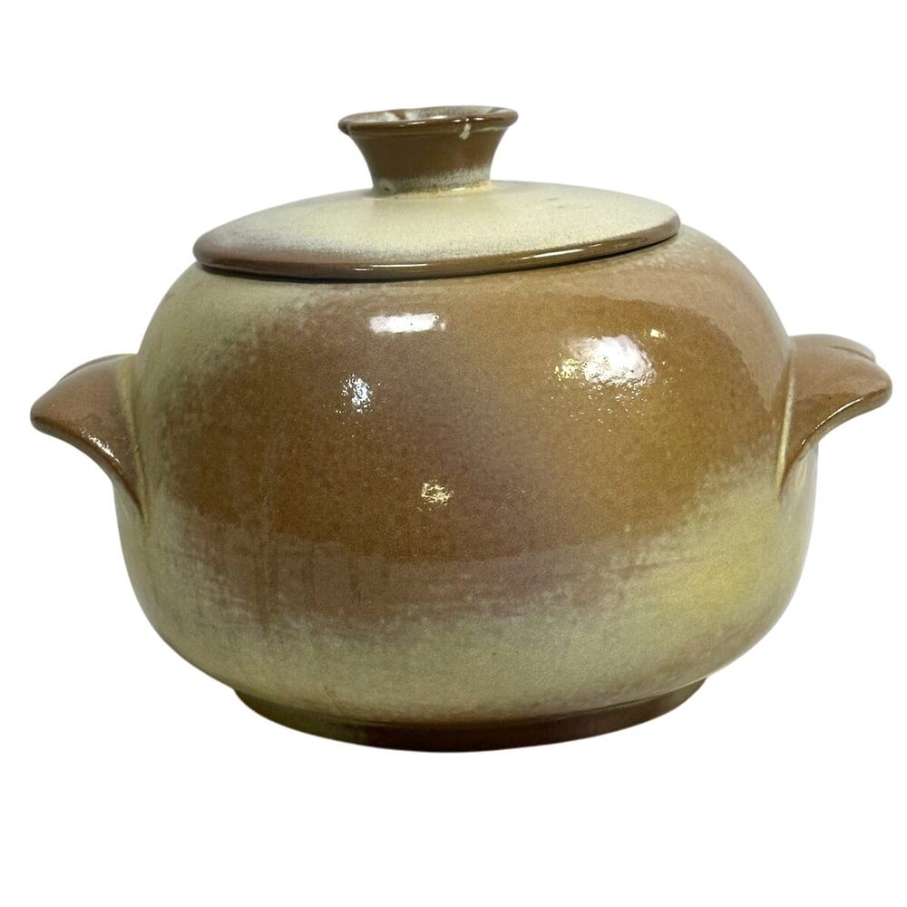 Frankoma Plainsman Gold 3 QT Casserole Dish Cookie Jar/Desert Gold Lid-Nice!